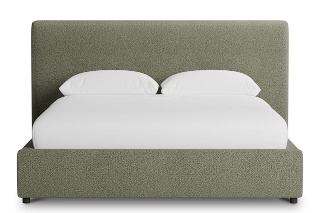 Grayton Sutton Green 44" Upholstered Platform Bed