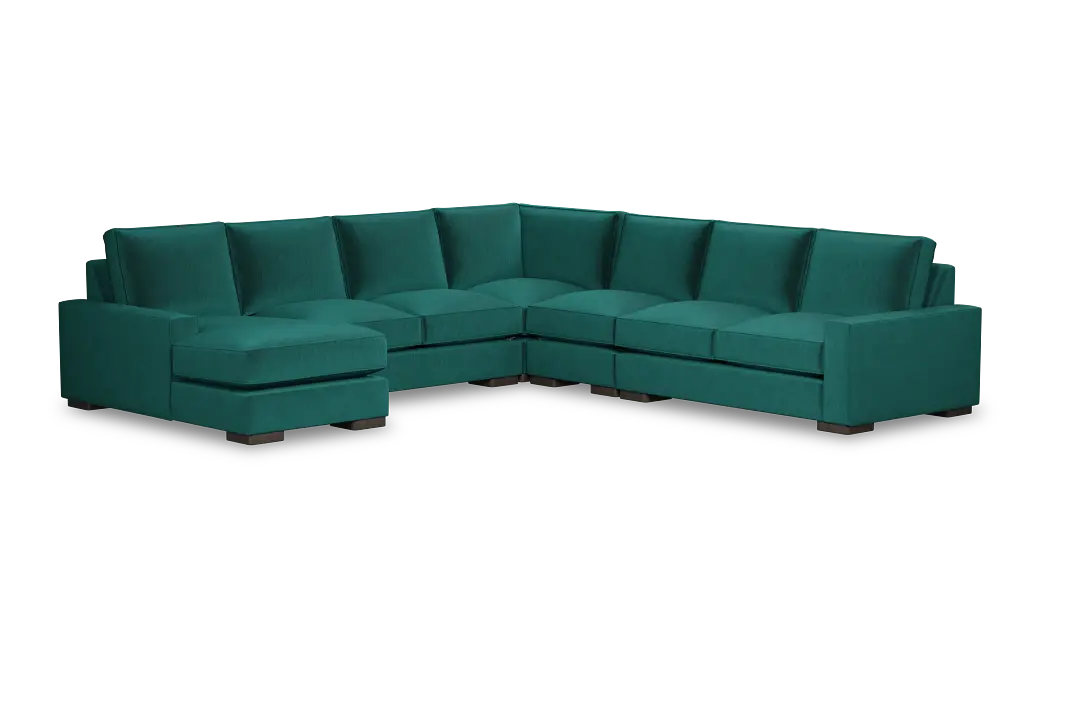 Edgewater Joya Green Large Left Chaise Sectional Edgewater Joya Green Large Left Chaise Sectional