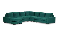 Edgewater Joya Green Large Left Chaise Sectional