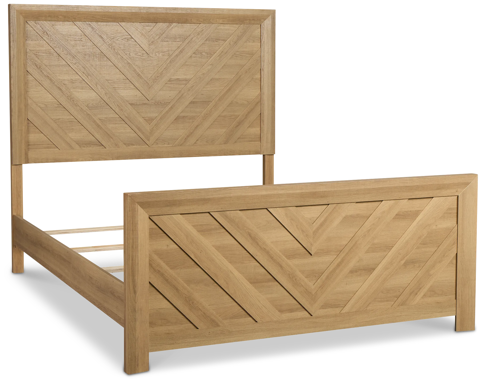 Delray Light Tone Panel Bed