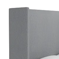 Captiva Revenue Gray 60" Upholstered Shelter Bed