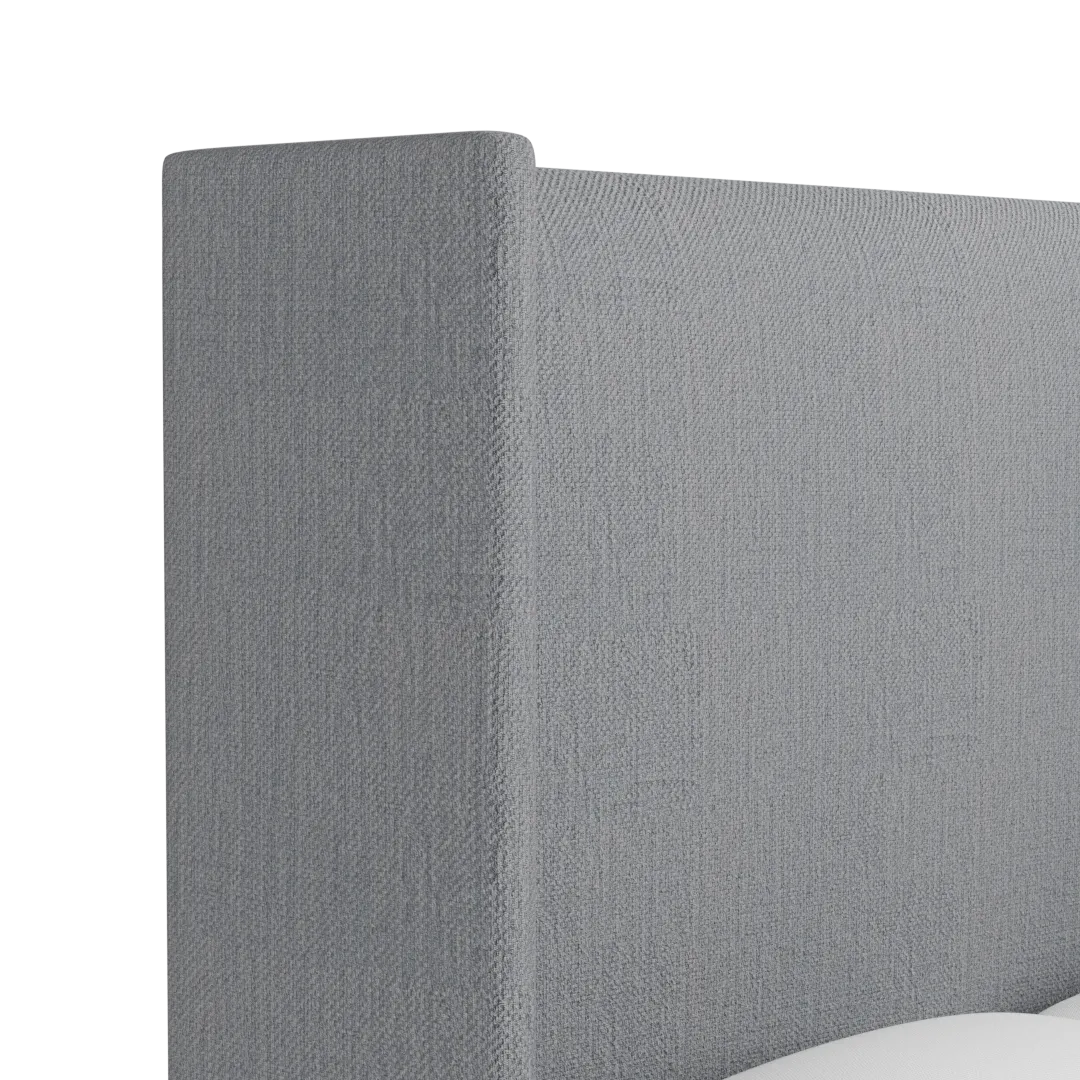 Captiva Revenue Gray 60" Upholstered Shelter Bed