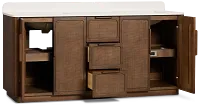Pacific Mid Tone 72" Double Bathroom Vanity