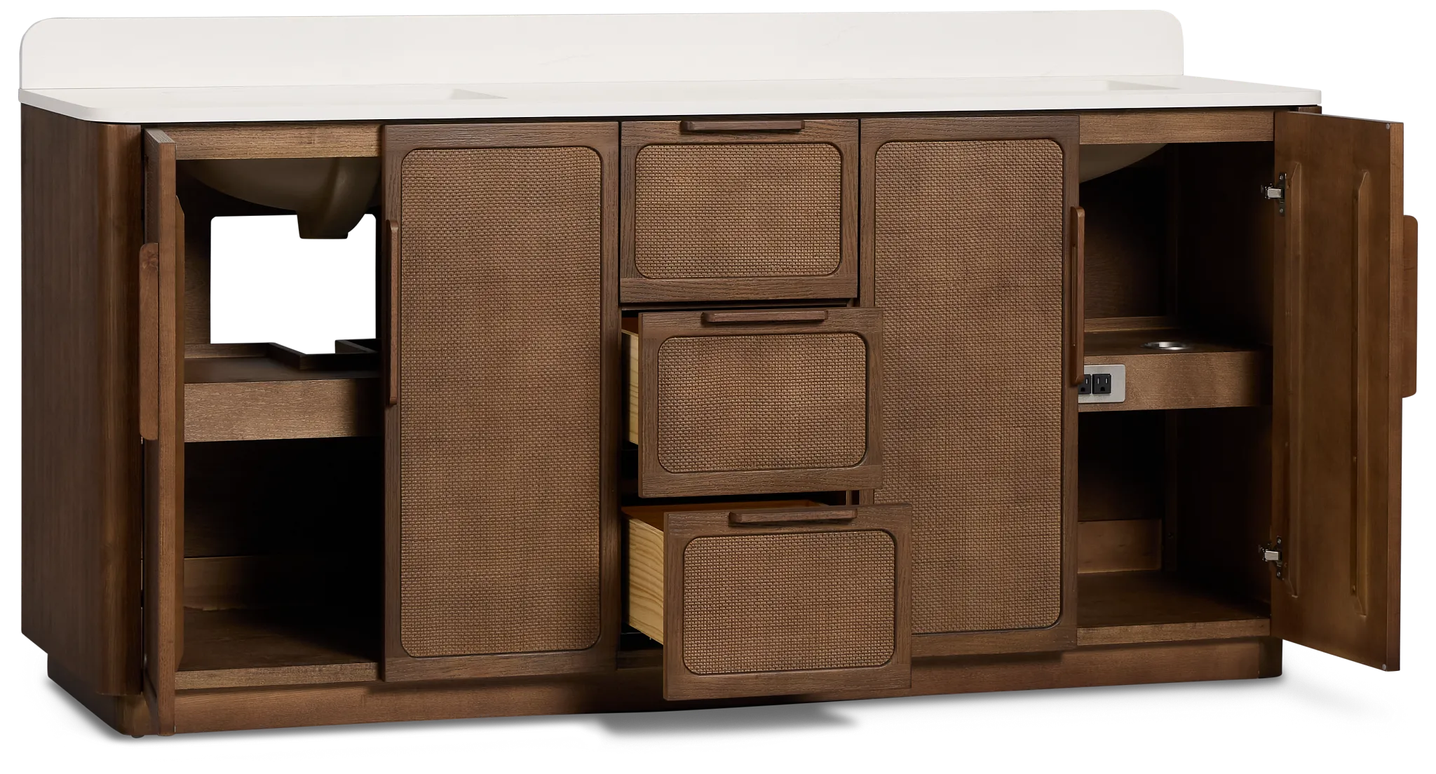 Pacific Mid Tone 72" Double Bathroom Vanity