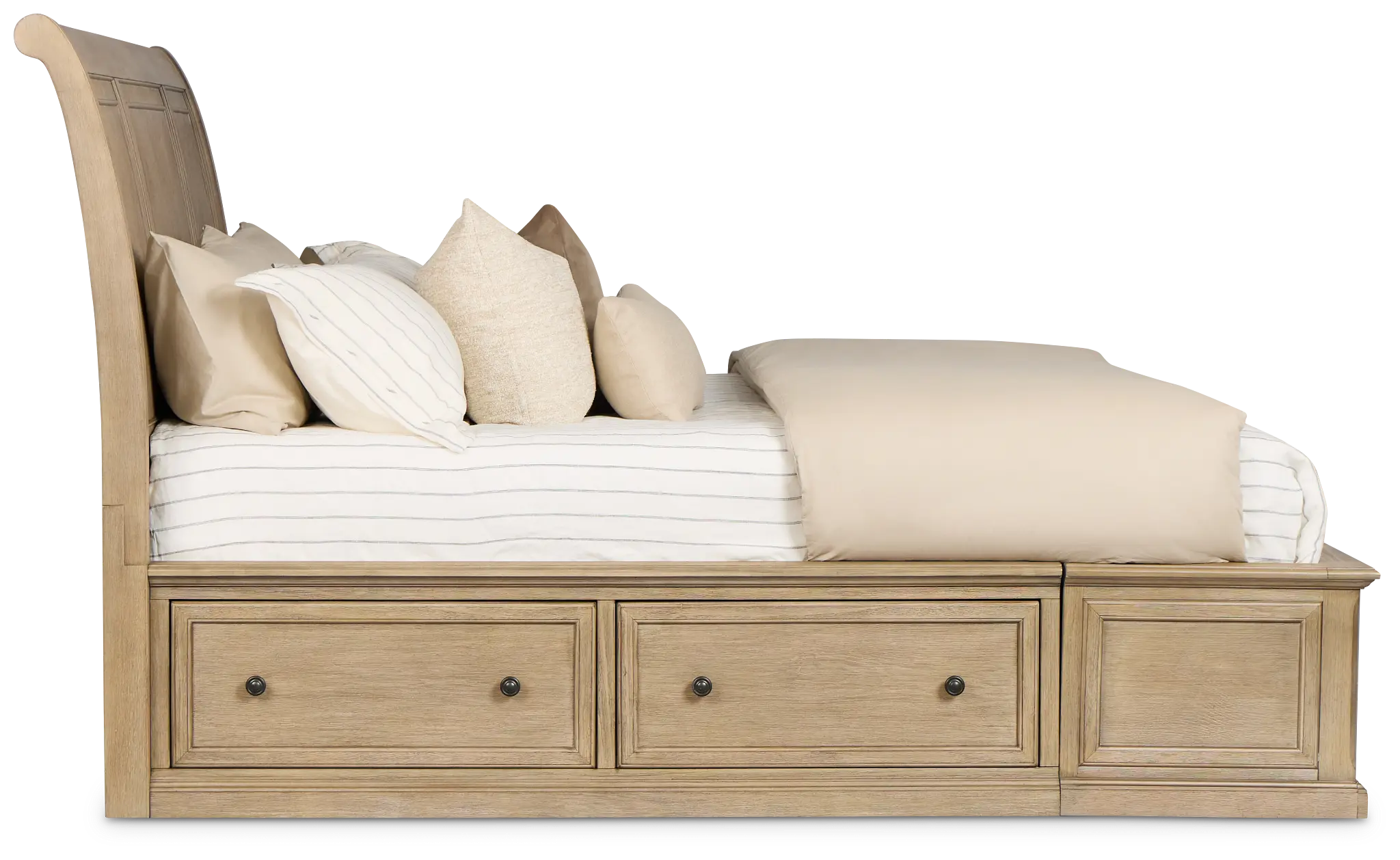 Galveston Light Tone Sleigh Storage Bed Galveston Light Tone Sleigh Storage Bed