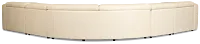 Jace Ivory Lthr/vinyl Small Dual Power Left Chaise Sectional