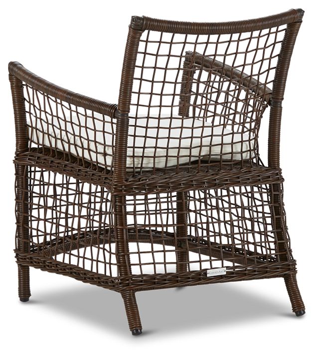 Southport White Woven Arm Chair