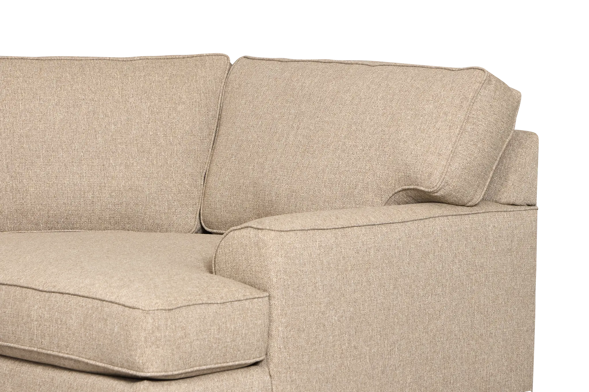 Sinclair Brown Fabric Medium Right Facing Cuddler Sectional Sinclair Brown Fabric Medium Right Facing Cuddler Sectional