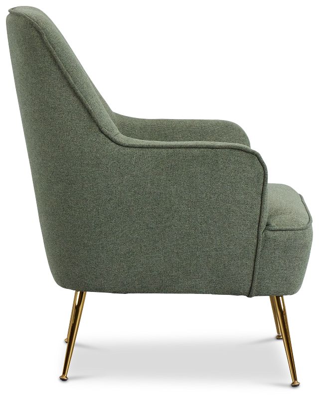 Lina Light Green Fabric Accent Chair