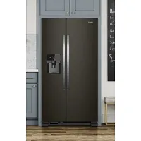 Whirlpool 325 Series Black Stnl Steel Side By Side Refrigerator