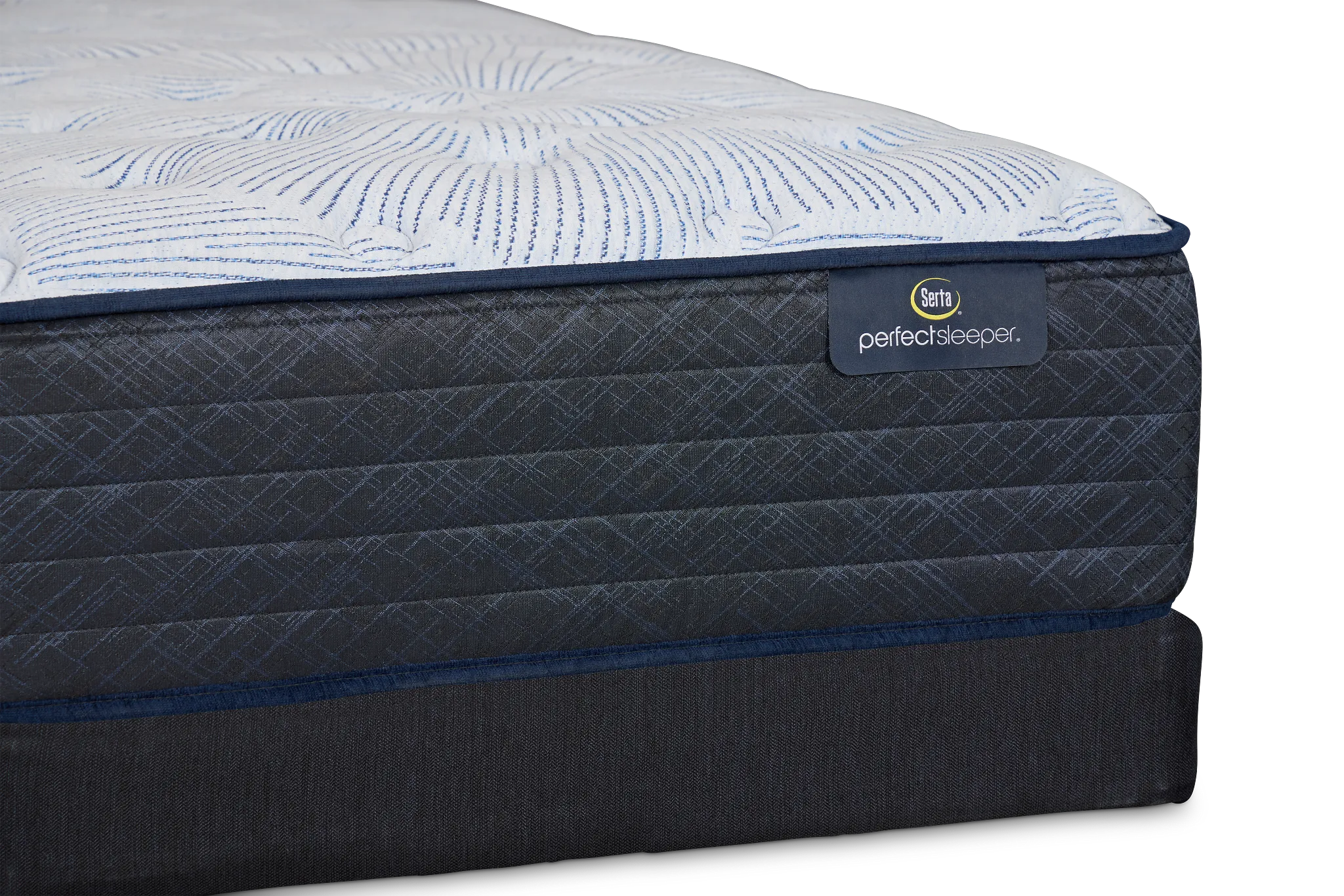 Serta Perfect Sleeper Blue Lagoon Nights Plush Low-profile Mattress Set