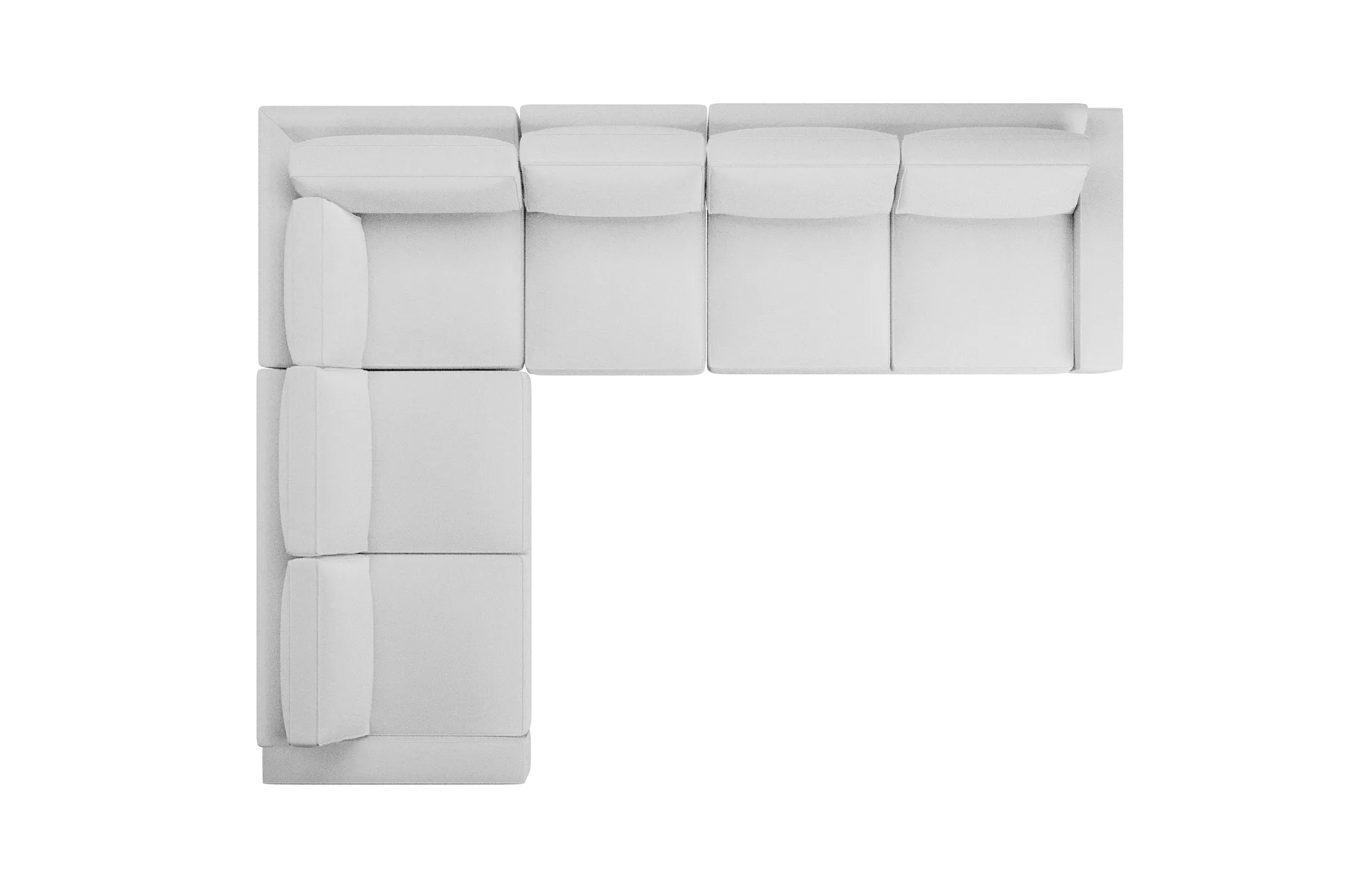 Edgewater Peyton White Medium Two-arm Sectional