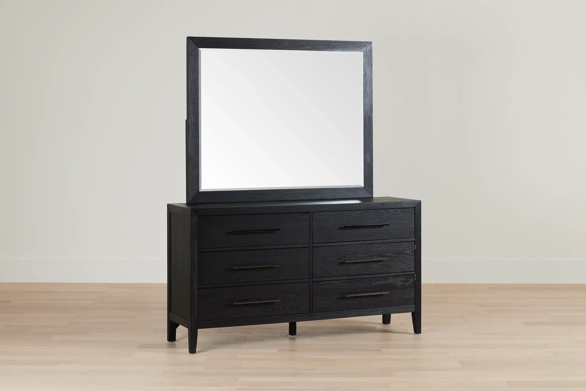 Alden Black Dresser & Mirror Alden Black Dresser & Mirror