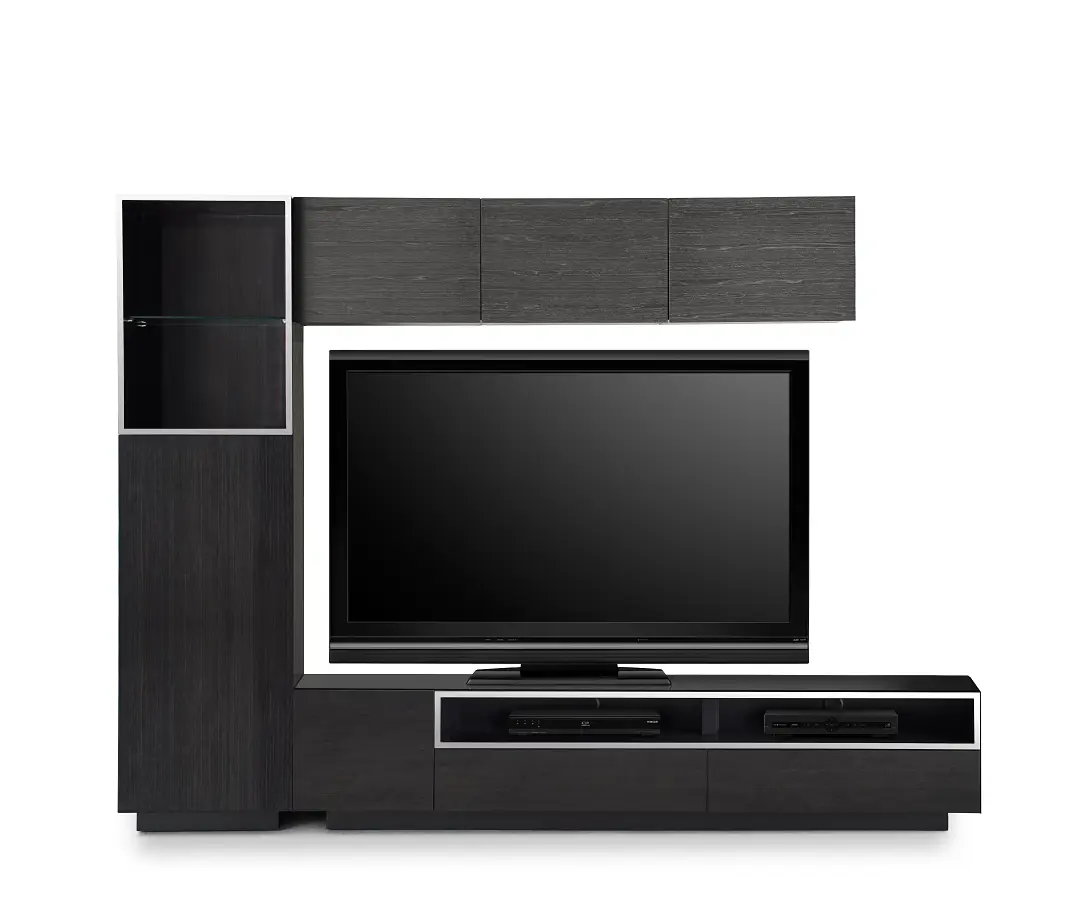 Vancouver 108" Dark Tone Dk Gray 5-piece Left Modular Wall Vancouver 108" Dark Tone Dk Gray 5-piece Left Modular Wall