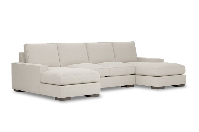 Edgewater Elite Ivory Double Chaise Sectional