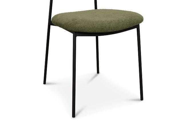 Lynden Green Woven Upholstered Side Chair
