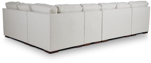 Austin White Fabric Large Left Chaise Sectional