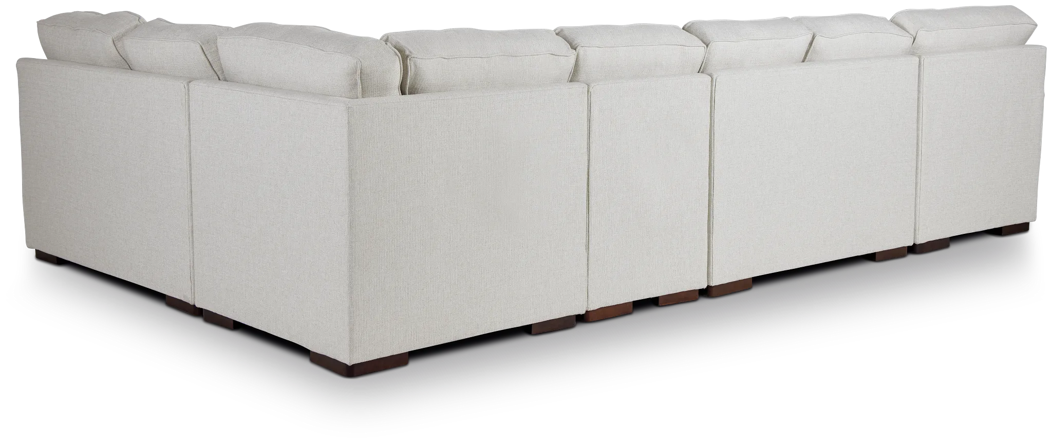 Austin White Fabric Large Left Chaise Sectional