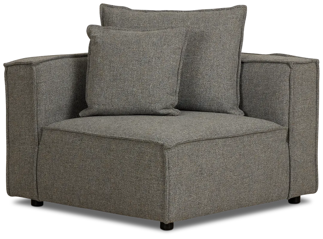Tatum Gray Fabric Corner Chair