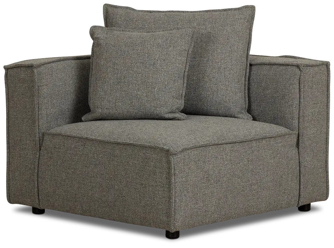 Tatum Gray Fabric Corner Chair Tatum Gray Fabric Corner Chair