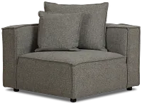 Tatum Gray Fabric Corner Chair