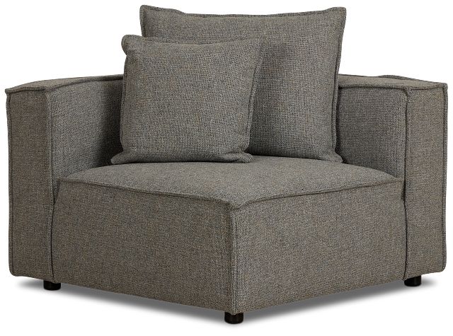 Tatum Gray Fabric Corner Chair