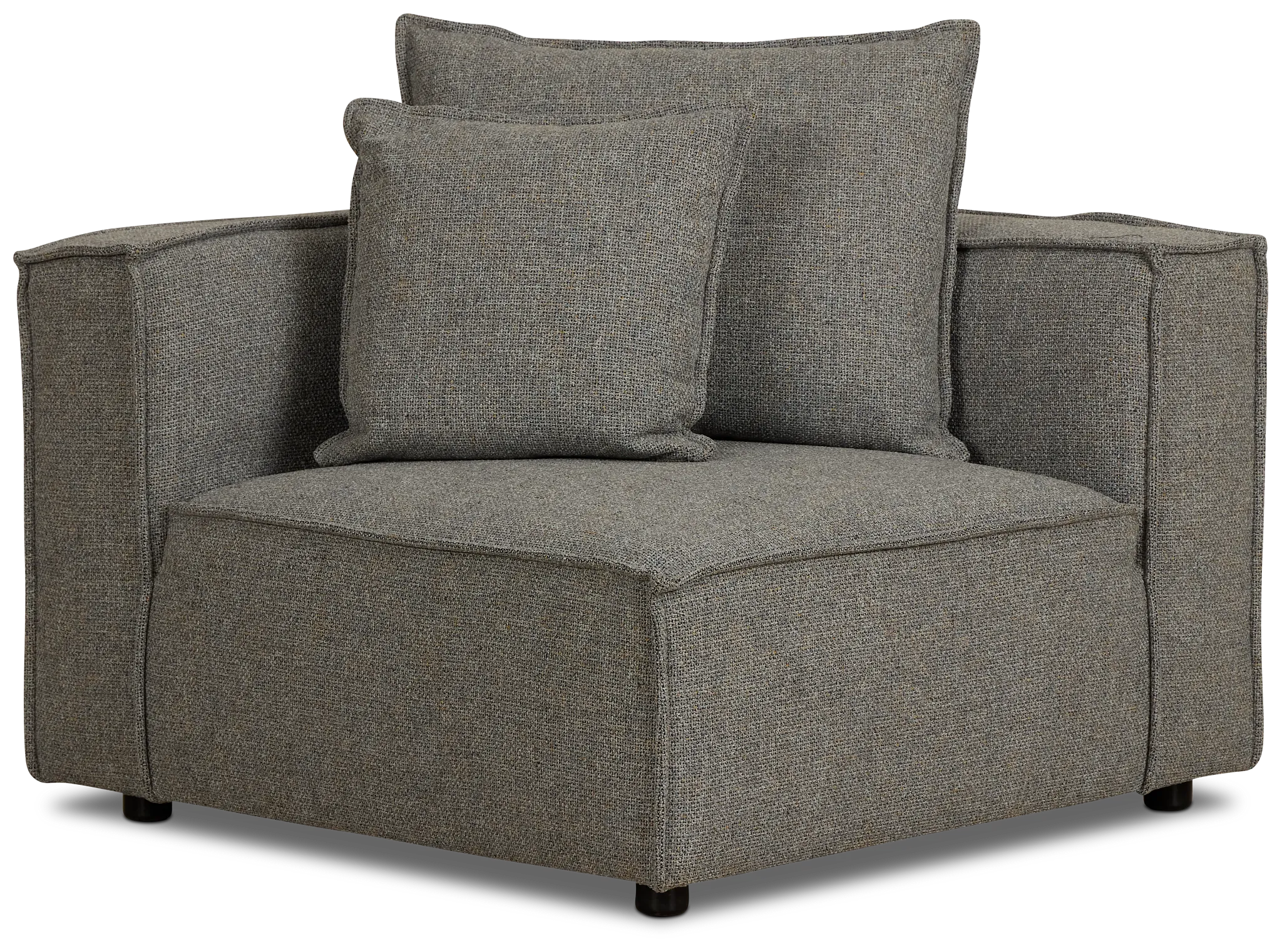Tatum Gray Fabric Corner Chair