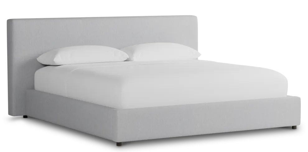 Grayton Delray Light Gray 44" Upholstered Platform Bed