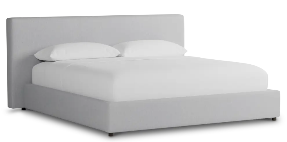 Grayton Delray Light Gray 44" Upholstered Platform Bed Grayton Delray Light Gray 44" Upholstered Platform Bed