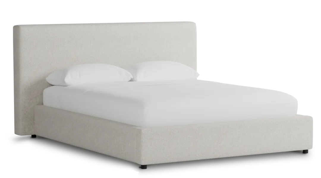 Grayton Gellar Beige 44" Upholstered Platform Bed