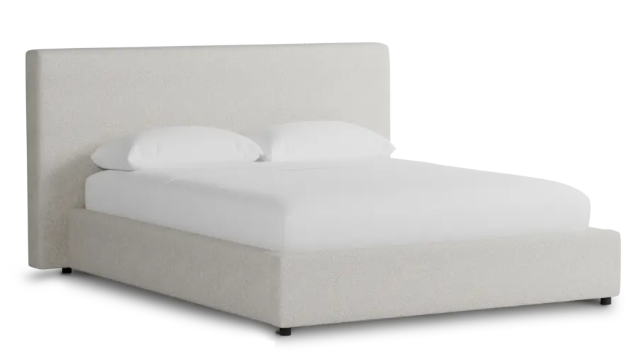 Grayton Gellar Beige 44" Upholstered Platform Bed Grayton Gellar Beige 44" Upholstered Platform Bed