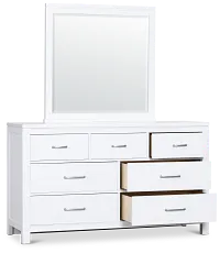 Carolina White Dresser & Mirror