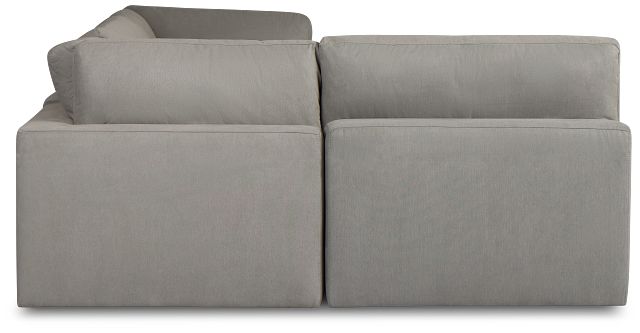 Grant Light Gray Fabric 4-piece Modular Sectional