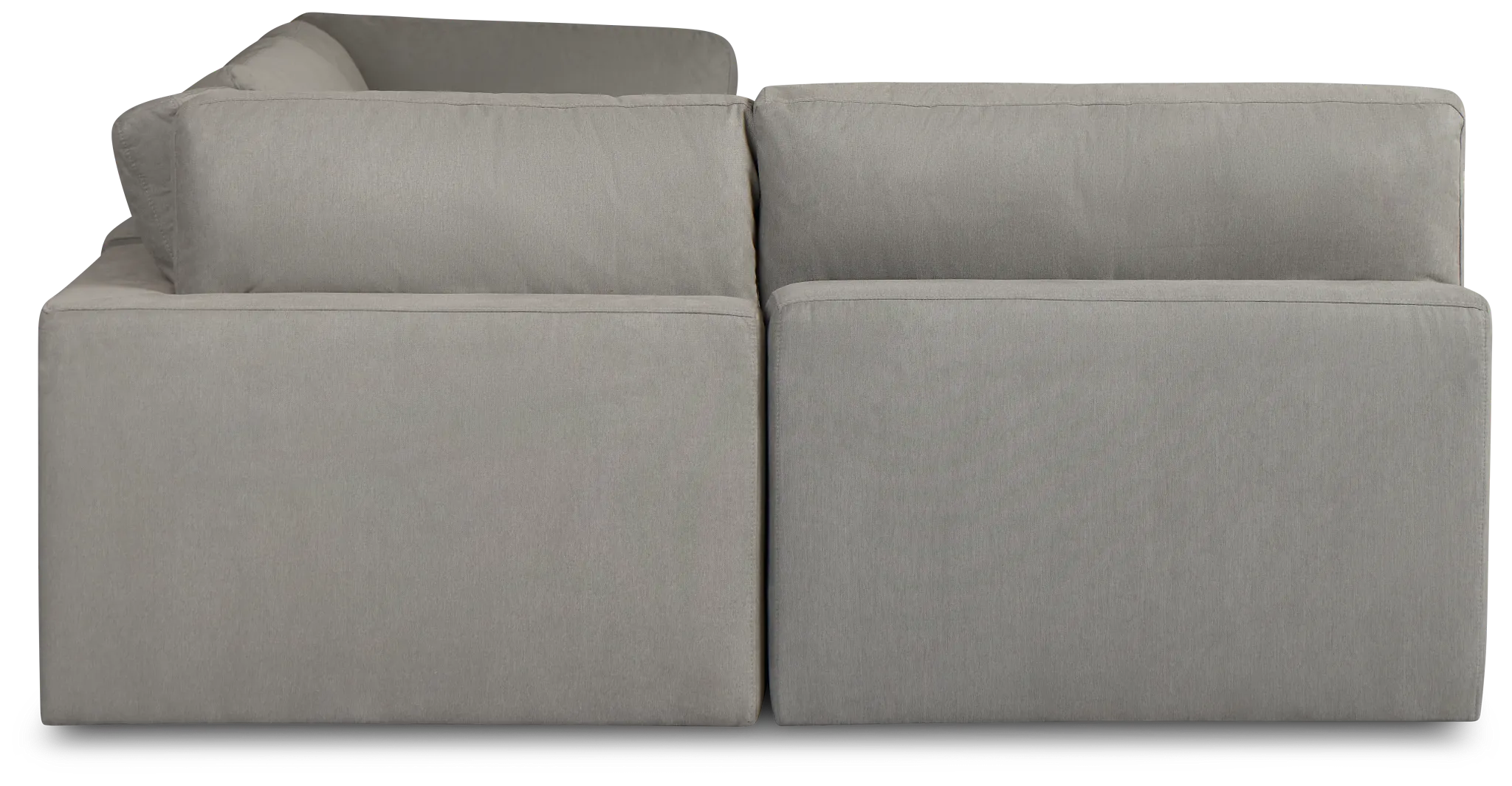 Grant Light Gray Fabric 4-piece Modular Sectional