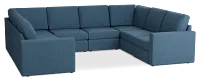Citymod Blue Fabric 8-piece Modular Sectional