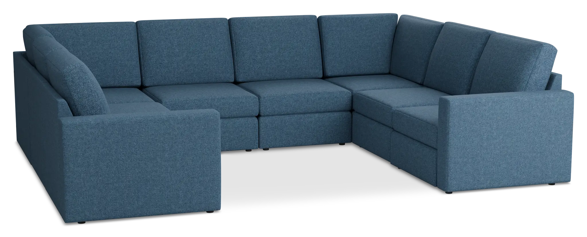 Citymod Blue Fabric 8-piece Modular Sectional Citymod Blue Fabric 8-piece Modular Sectional