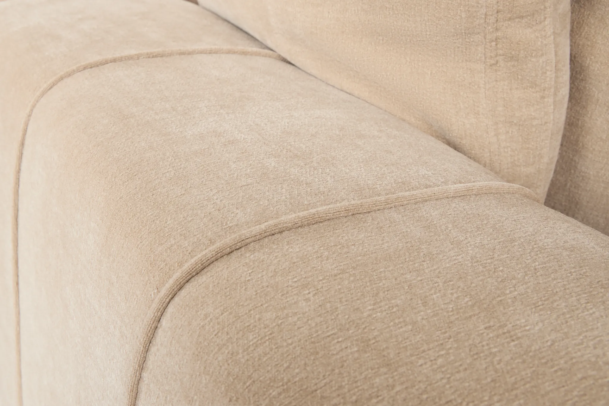 Cruz Light Beige Fabric Corner Chair