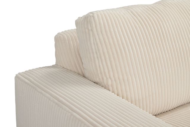 Charlie Ivory Fabric Small Right Chaise Sectional