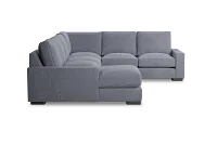 Edgewater Elevation Gray Medium Left Chaise Sectional