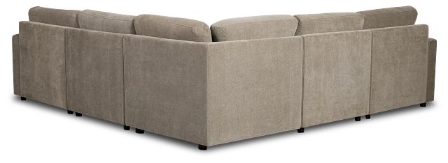 Addie Gray Fabric Small 2-arm Storage Sectional