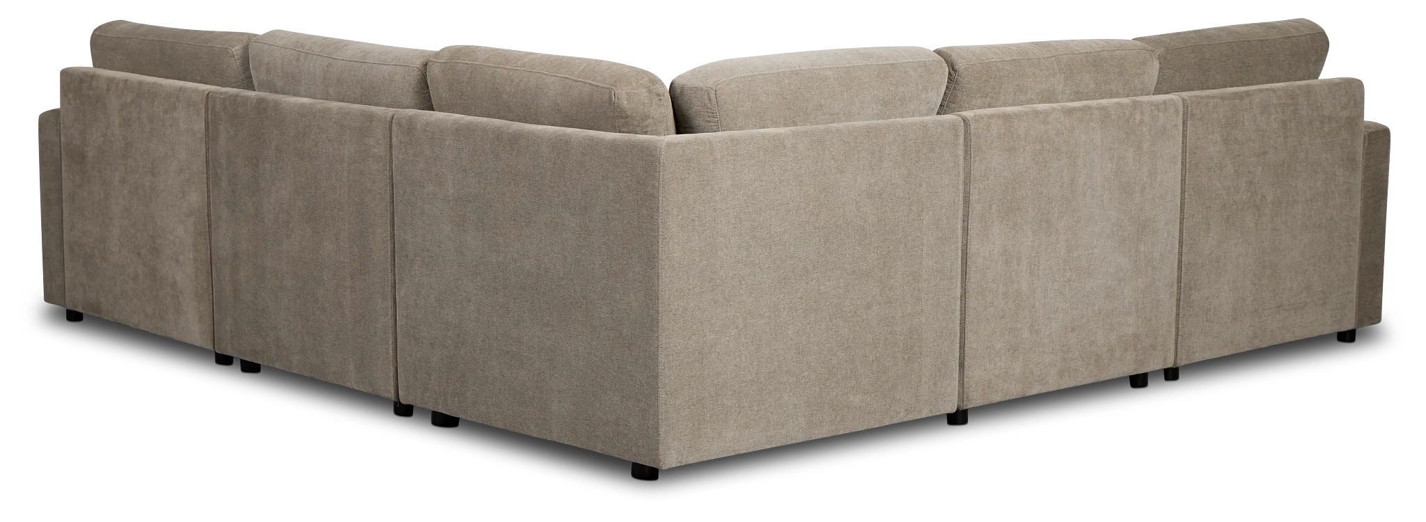 Addie Gray Fabric Small 2-arm Storage Sectional
