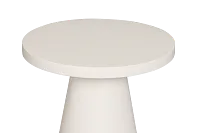 Cambria White Round End Table
