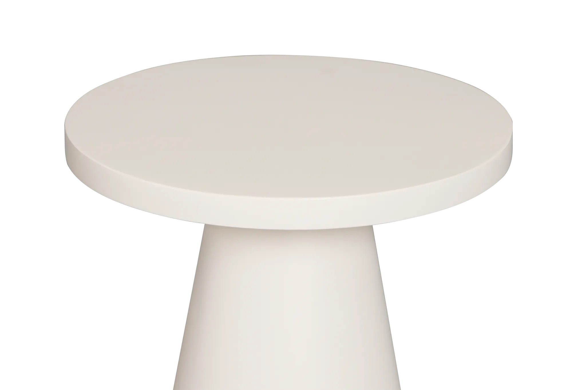 Cambria White Round End Table