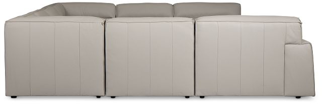 Blanca Gray Leather 8-piece Modular Sectional
