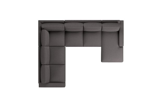 Edgewater Peyton Gray Medium Right Chaise Sectional