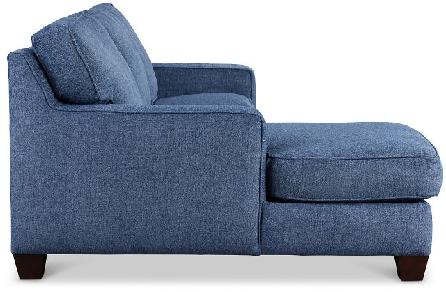 Andie Blue Fabric Left Chaise Sectional