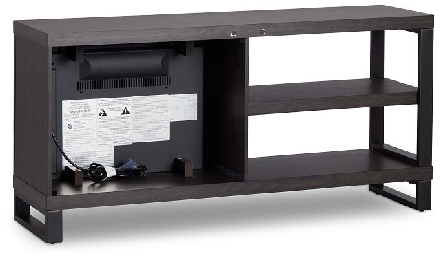 Grove Dark Tone 54" Tv Stand With Fireplace Insert