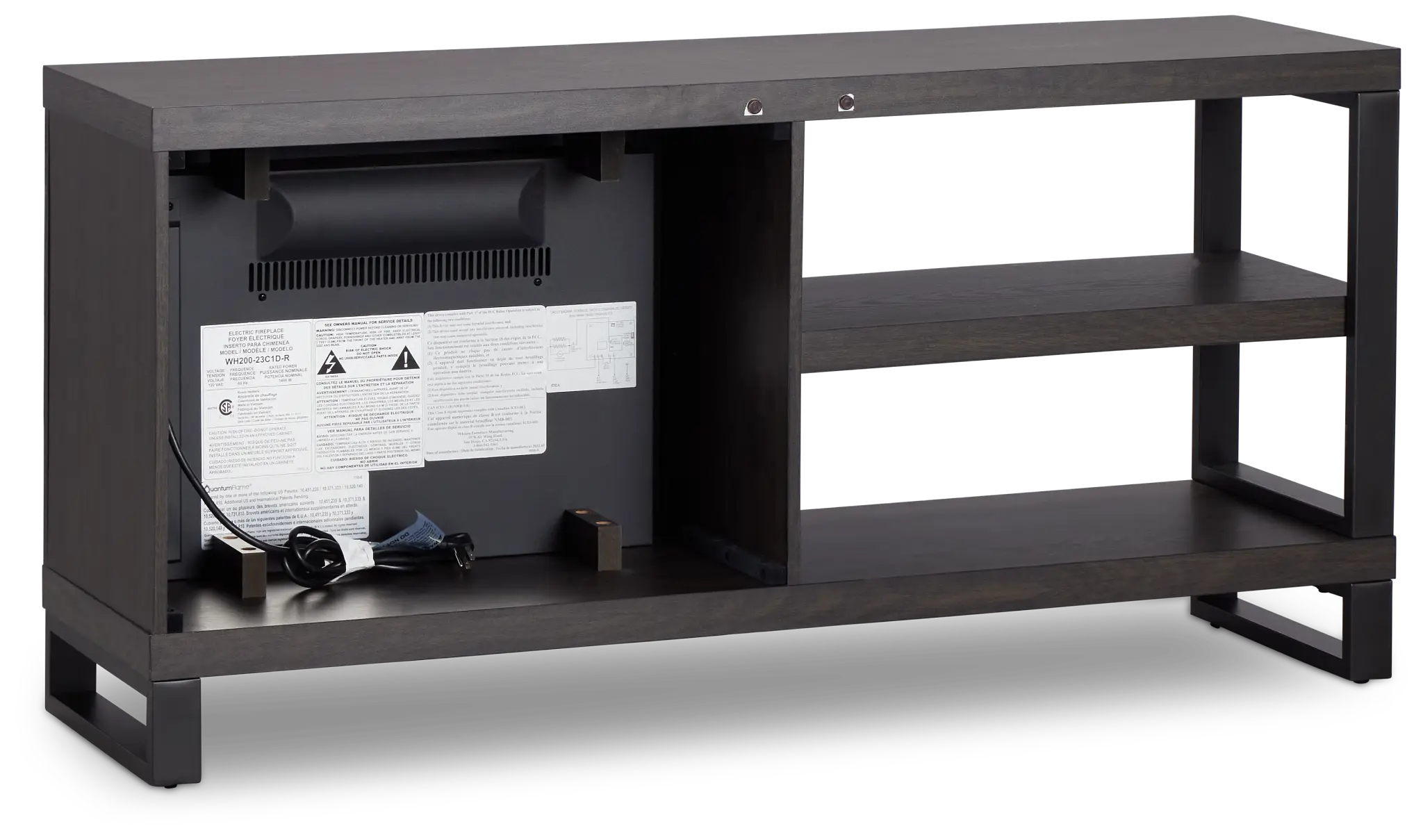 Grove Dark Tone 54" Tv Stand With Fireplace Insert Grove Dark Tone 54" Tv Stand With Fireplace Insert