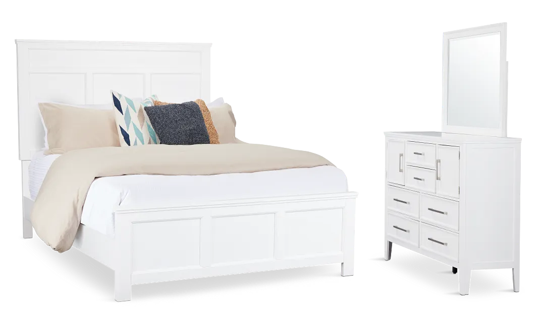 Seabrook White Large Panel Bedroom