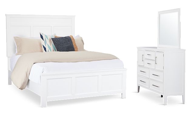 Seabrook White Large Panel Bedroom